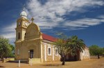 The Abbey church of New Norcia in Western Australia. This is the resting place of Dom Rosendo Salvado, the founder of New Norcia and its monastery.